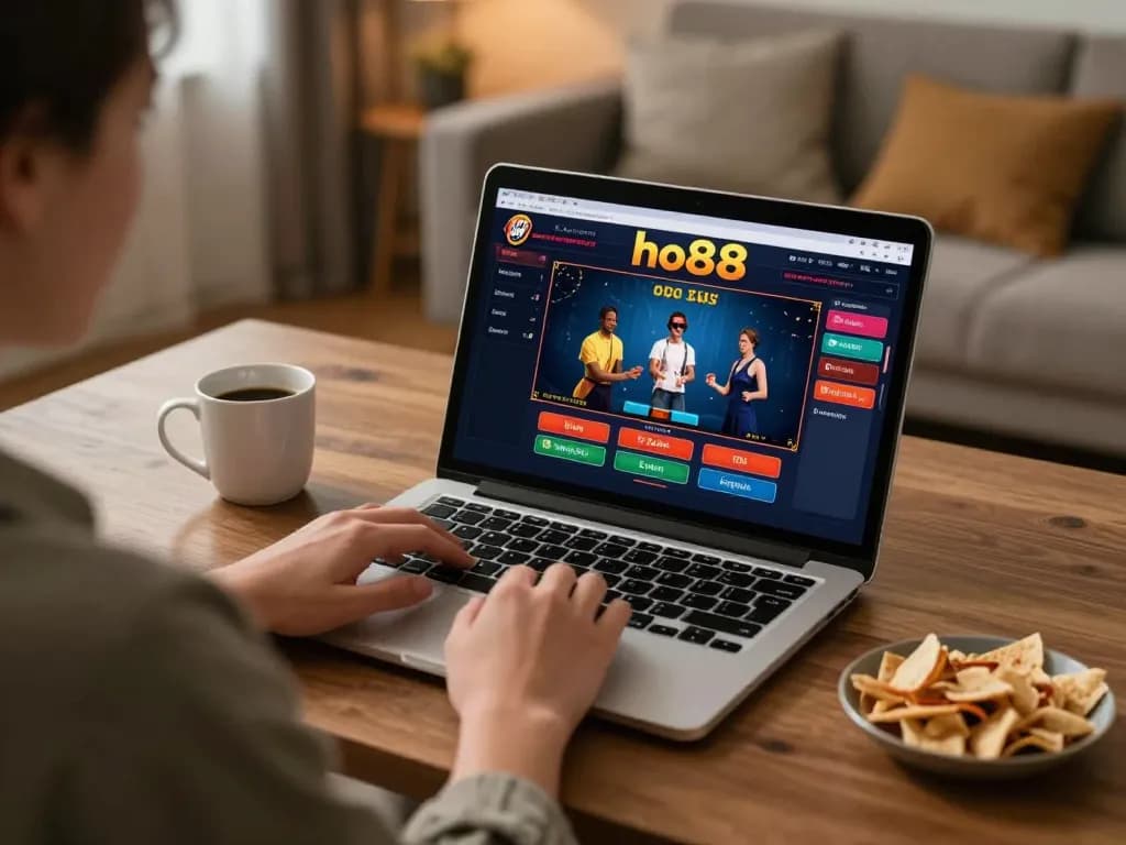Player engaging with live dealer games on ho88 during an online session, enjoying a safe gambling experience.