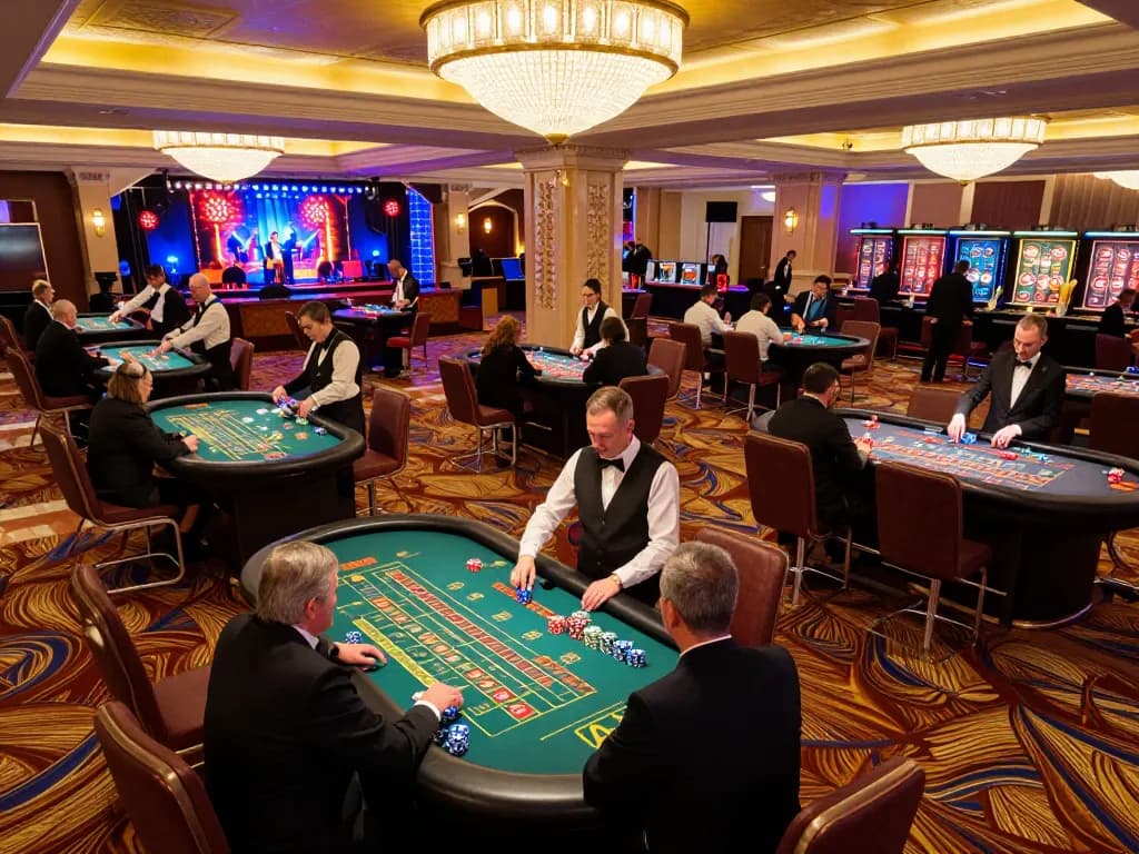 Players engaged in thrilling roulette games at 777x casino, showcasing vibrant ambiance and excitement.