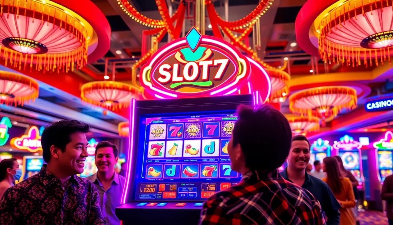 Menang besar di Slot77 sambil menikmati suasana kasino yang ceria.