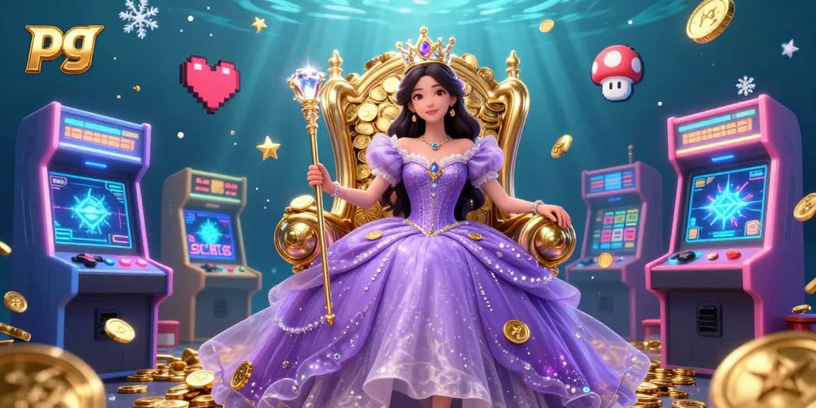 Engage in gaming action with pg through an enchanting casino illustration featuring regal elements.
