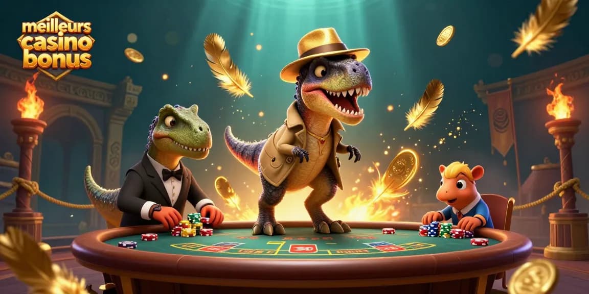 Découvrez les meilleurs bonus de casino en 2026 avec cette illustration dynamique mettant en scène des personnages de casino.
