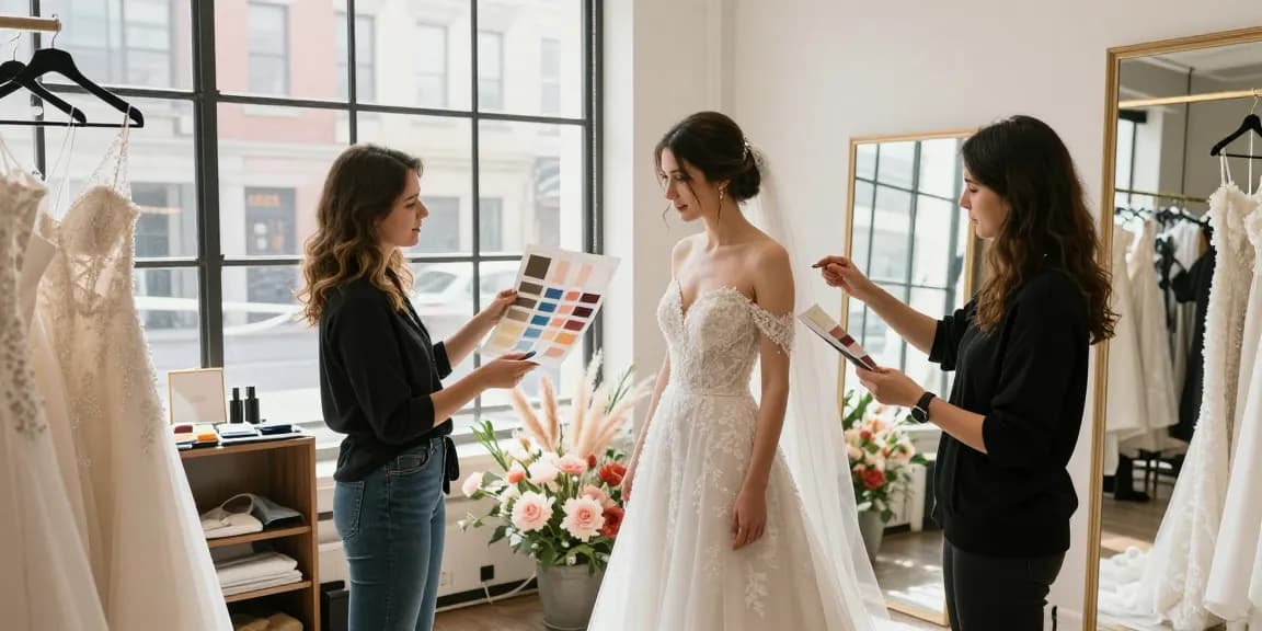 Consulenza di bridal styling per valorizzare la bellezza naturale della sposa.