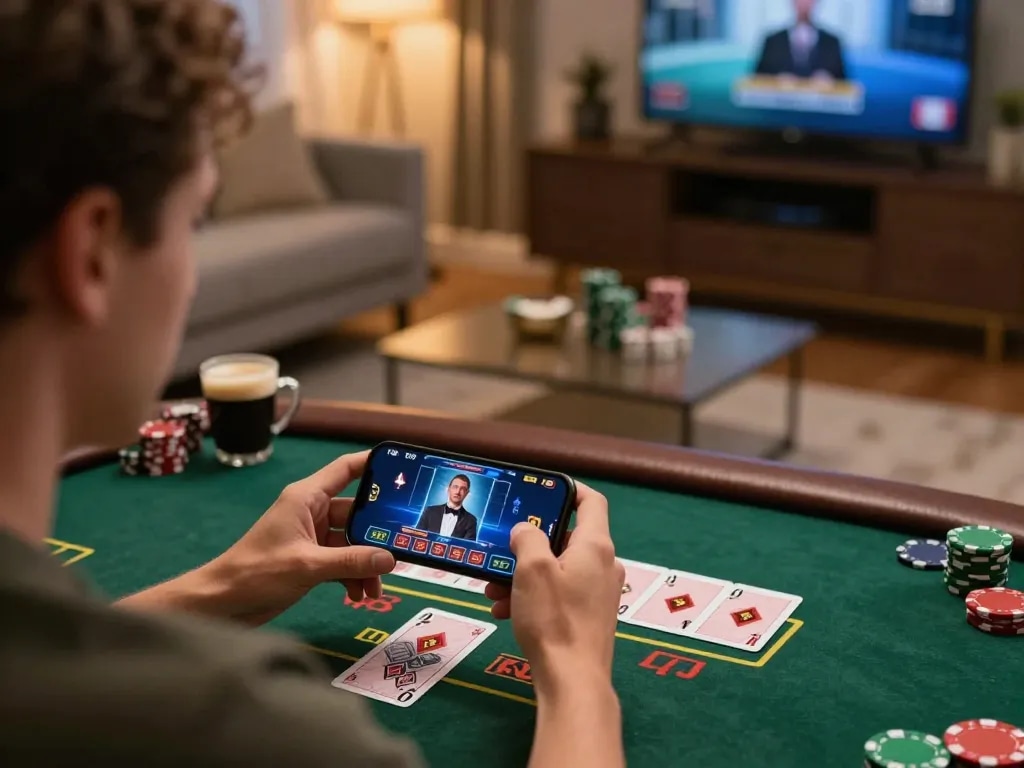 Tham gia chơi blackjack với người chia bài trực tiếp trên smartphone tại nhà trong khi tối đa hóa trải nghiệm game luckywin