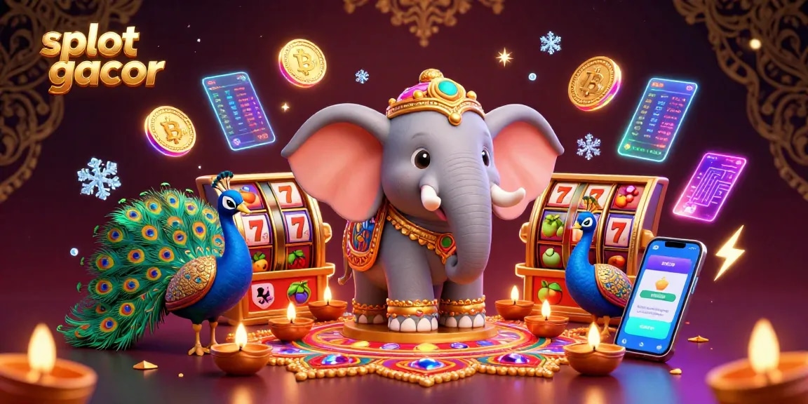 Engage with the slot gacor experience through colorful Diwali elements and vibrant gaming symbols.
