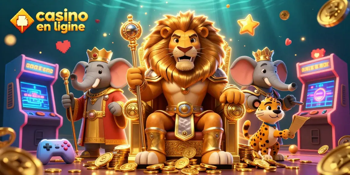 Jouez sur un casino en ligne avec des animations colorées et des personnages dynamiques.