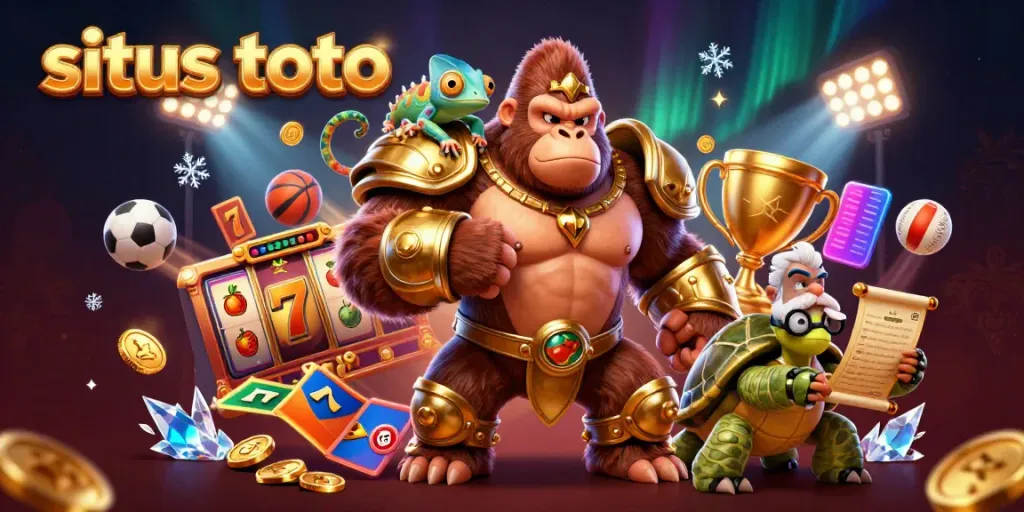 Engage in gameplay on situs toto featuring exciting 3D characters and casino elements.