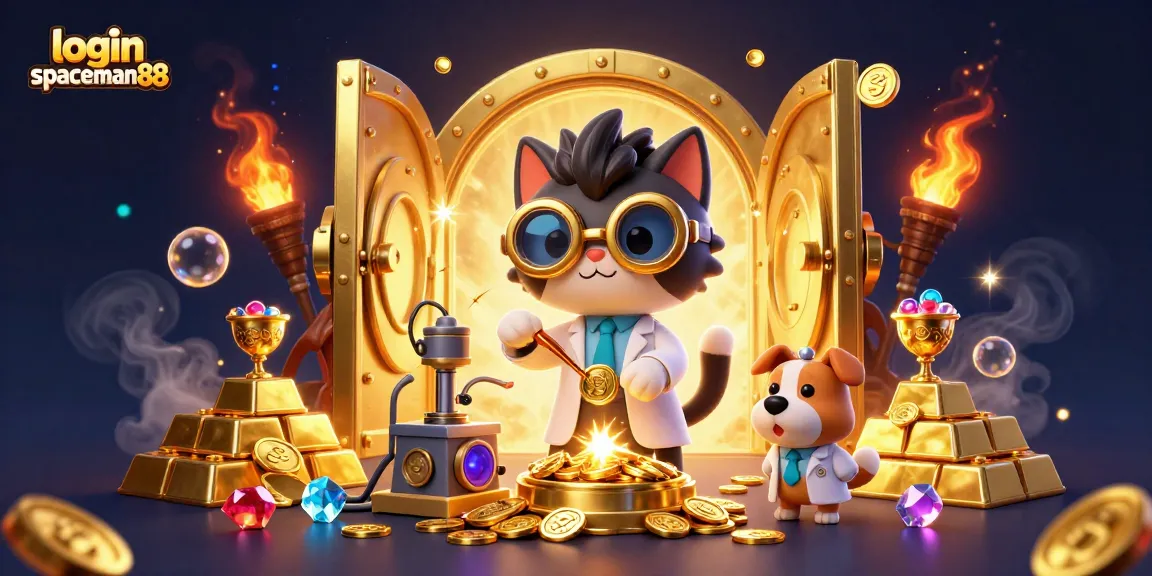 Engage in thrilling gameplay on login spaceman88 with mad scientist characters in a vibrant casino setting.