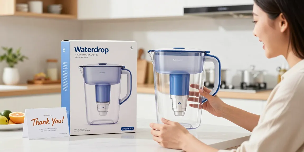 Waterdrop TDS Reduction Water Filter Pitcher with 1 Filter: Premium online shopping deal, perfect for your e-commerce experience.