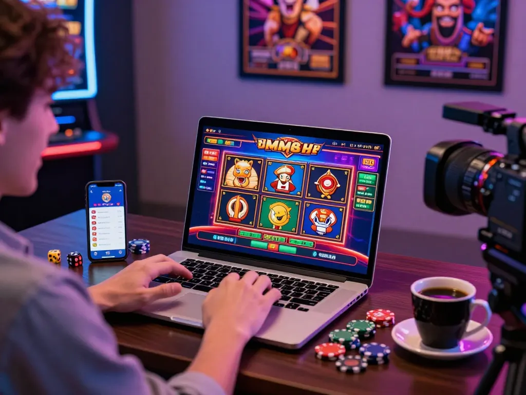 Engaging online gaming scene at MM88 with digital casino excitement and vibrant atmosphere