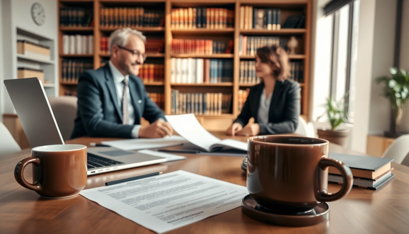 Family Law Financial Agreements consultation in a bright office, showcasing legal documents.