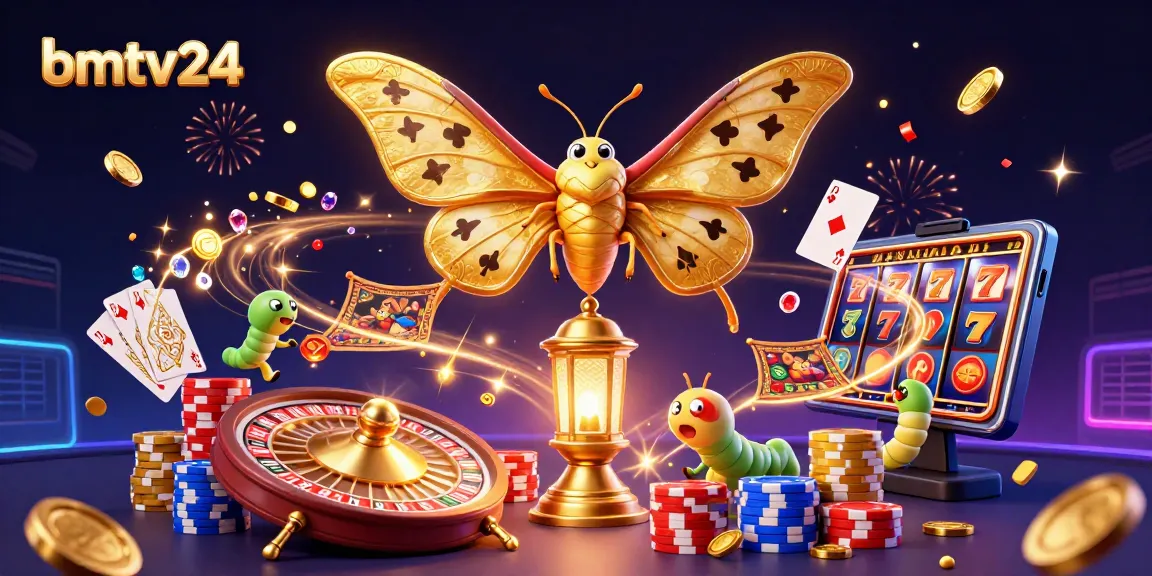 bmtv24 showcases exhilarating slot action with golden coins, vibrant cards, and legendary jackpot dreams.