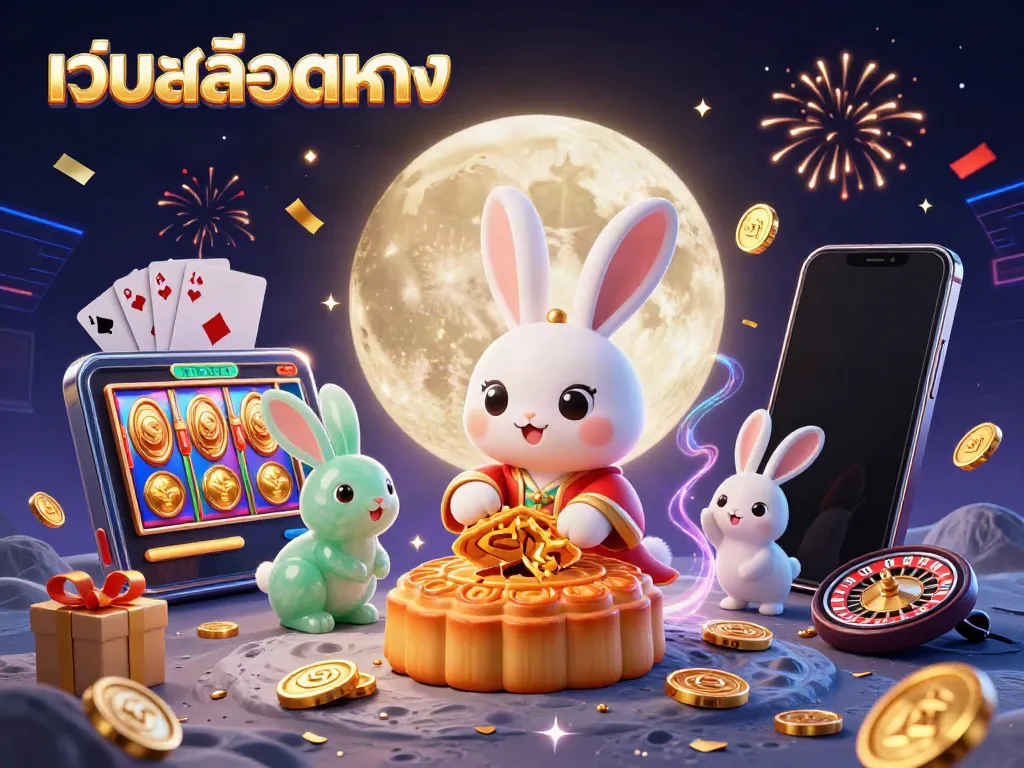 เกมสล็อตแบบตรง เว็บสล็อตตรง พร้อมคาสิโน 3D ที่ผสมผสานกับดวงจันทร์และการเฉลิมฉลอง