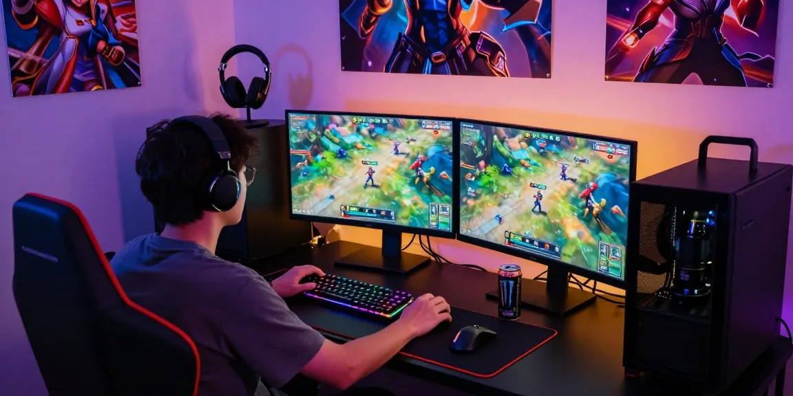 Engaging gaming setup showcasing playbook88 link for immersive gaming experiences.