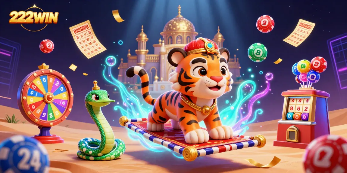 Experience the excitement of 222WIN with vibrant casino-themed elements and dynamic action.