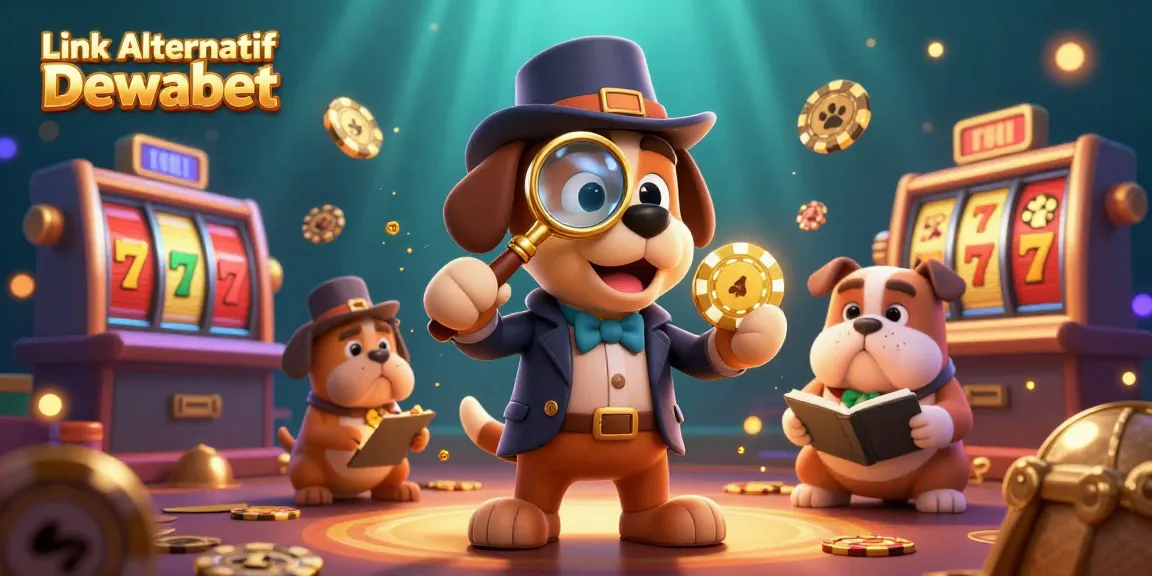 Engage with the Link Alternatif Dewabet by discovering exclusive casino games in this vibrant illustration.