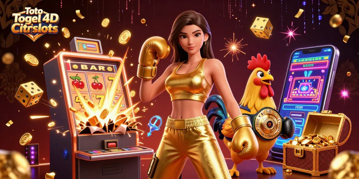 Toto Togel 4D Citislots showcases exciting jackpots and winning moments in a dynamic digital illustration.