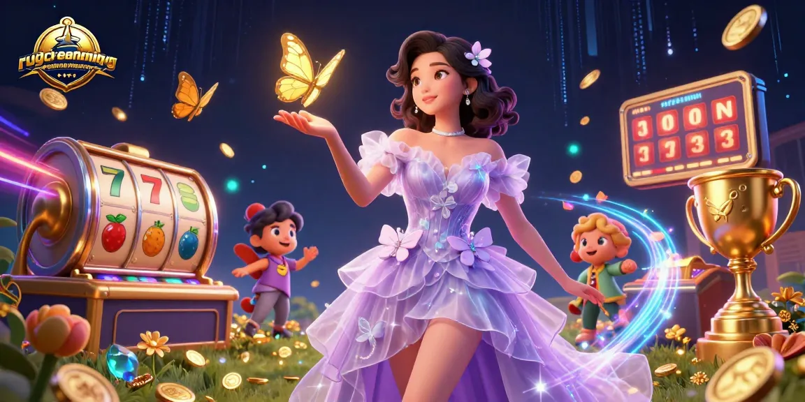 Experience thrilling gameplay with rugcleaningmiamifl's vibrant casino scene filled with slot reels and golden trophies.