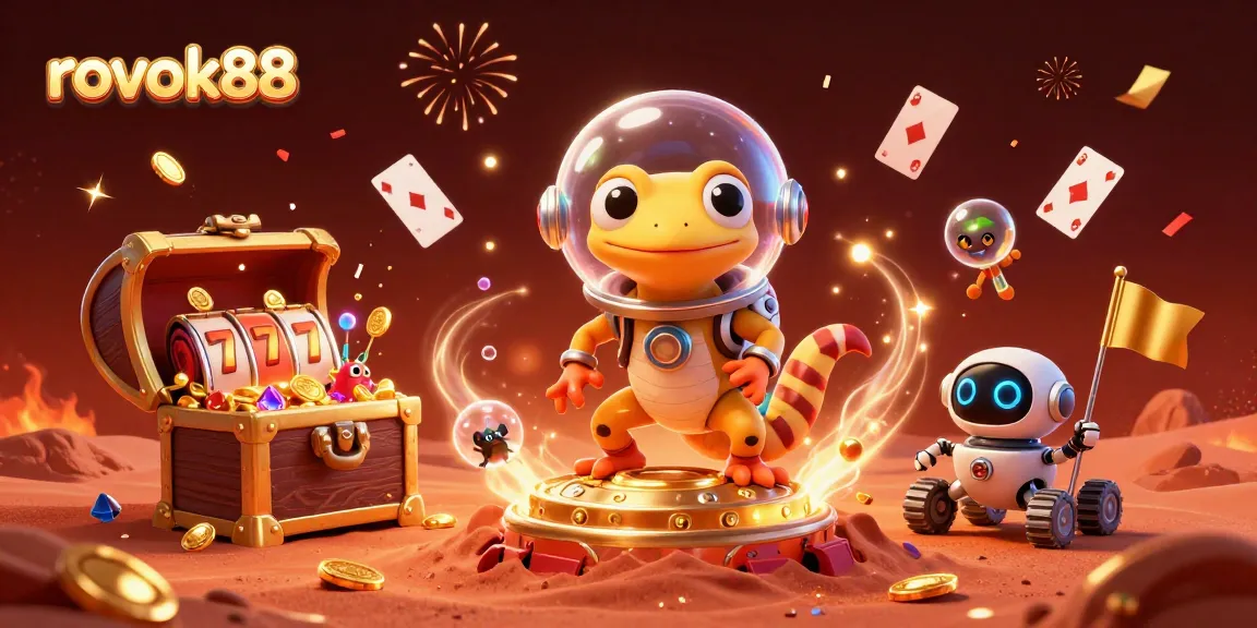 Experience exciting wins with rokok88 in a vibrant 3D casino scene filled with dynamic gaming elements.