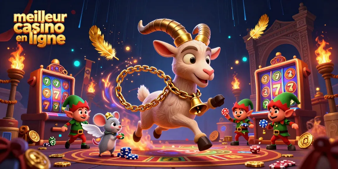 Illustrez le meilleur casino en ligne avec des personnages de jeu colorés dans une ambiance festive où l'ordre doit être maintenu malgré le chaos.