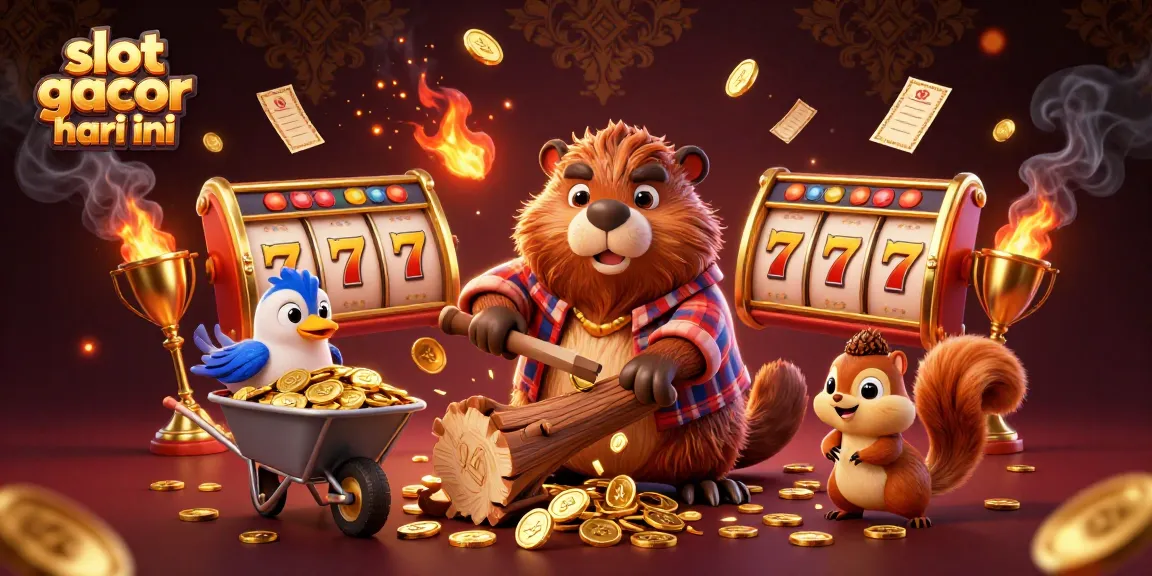 Experience thrilling wins with slot gacor hari ini through an animated beaver and friends collecting gold!