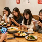 Engage with Asian culture through https://hanadultalk.com in a vibrant social cafe setting.